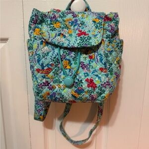 Vera Bradley x Disney The Little Mermaid Aqua Floral Backpack